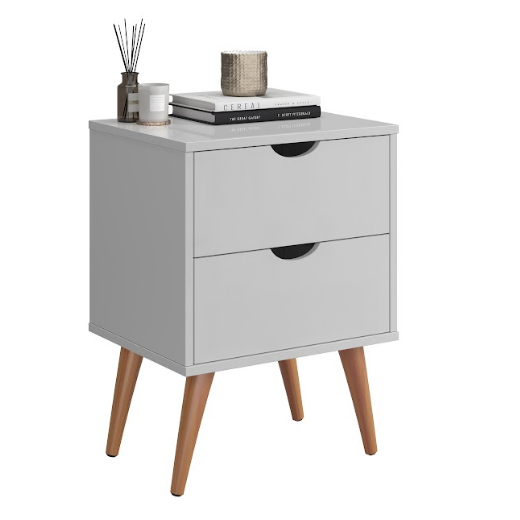 Mesa De Cabeceira Nicho Quarto Madri 2 Gaveta Pés Palito Retro em Oferta na Shopee