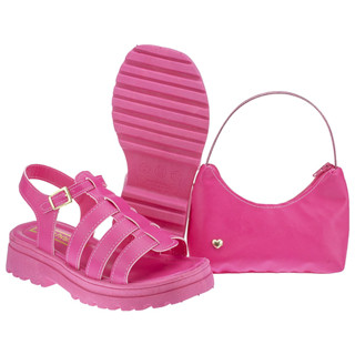 Sandalia Infantil Feminina Rosa De Menina