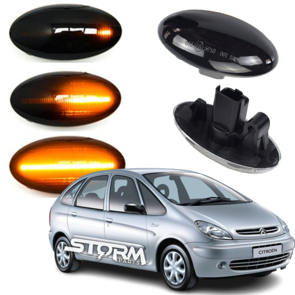 Par de Seta Pisca Sequencial Citroen Picasso lâmpada led para-lama dianteiro alerta sinal repetidor direito esquerdo