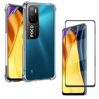 Kit Capa Anti Impacto + Película 3D P/ Poco M3 Pro