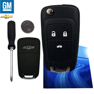 Chave Canivete Carcaça Chevrolet Onix Cruze Prisma Montana Spin Tracker S10 Sonic 2012 a 2019 Kit Bateria + Chave de Fenda