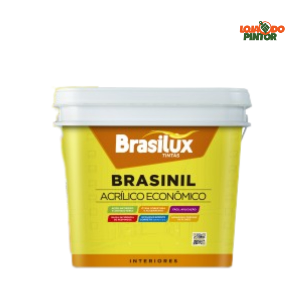 Tinta Látex Branco Gelo Economica Para Parede 18l Brasilux