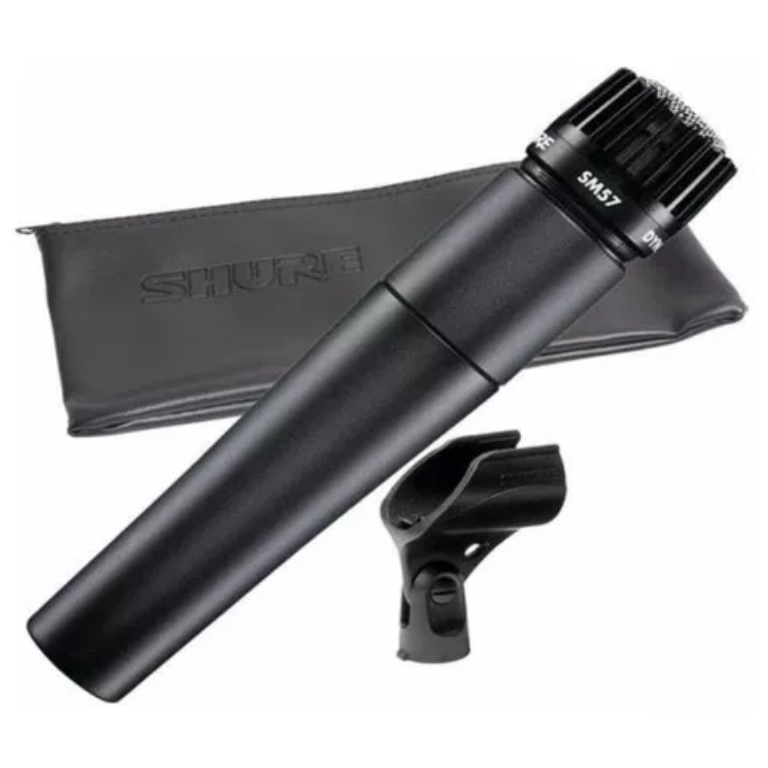 Microfone Shure SM57-LC Profissional Dinâmico Cardióide Unidirecional