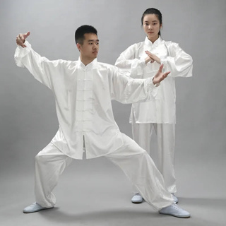 Conjunto Kung Fu Tai Chi Chuan Blusa Manga com Calça Cetim De Seda em Oferta na Shopee