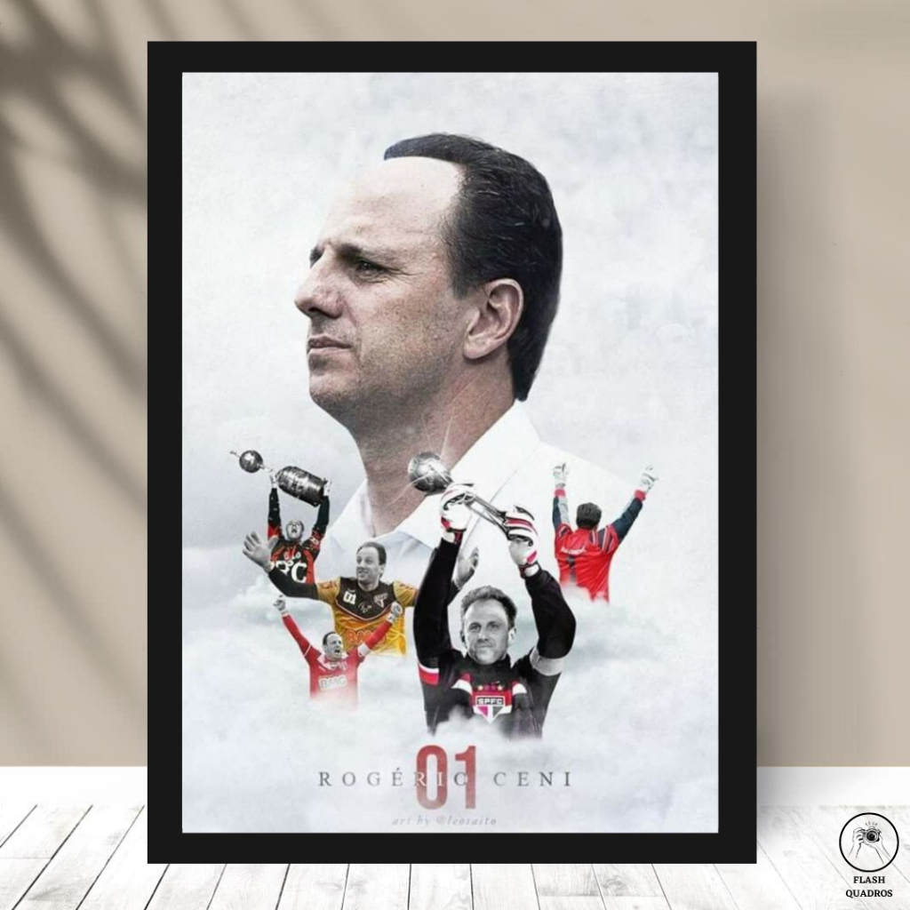 QUADRO PLACA ROGERIO CENI SÃO PAULO C/ MOLDURA E VIDRO 458