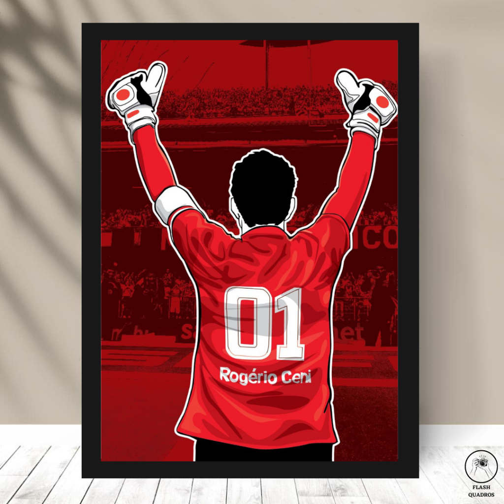 QUADRO PLACA ROGERIO CENI SÃO PAULO C/ MOLDURA E VIDRO 462
