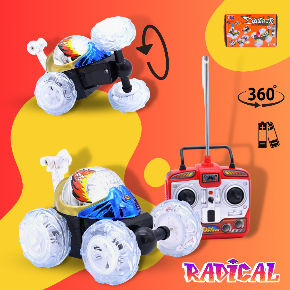 Carrinho Maluco Com Controle Remoto Gira 360