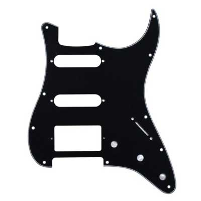 Escudo para Guitarra Stratocaster HSS (humbucker-single-single) Preto