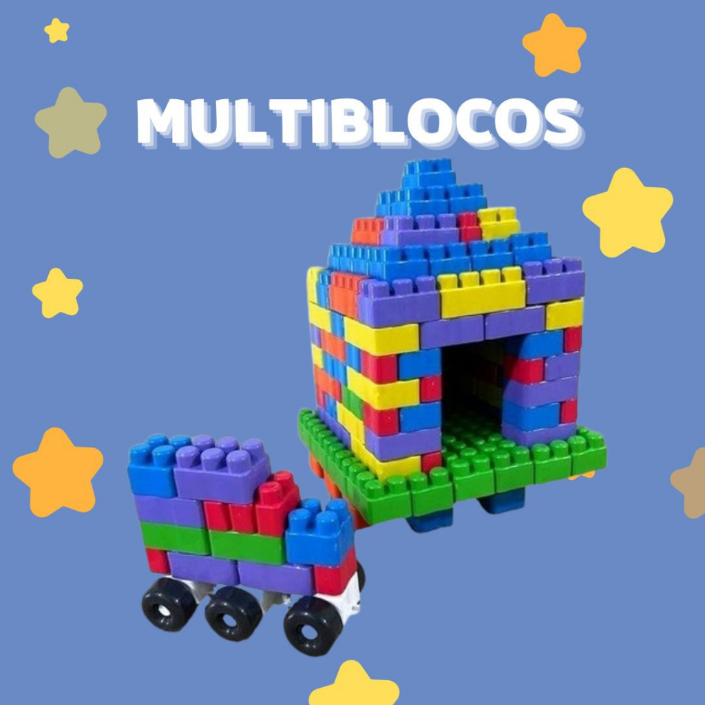 120 BLOCOS DE MONTAR - COM RODINHA - BEM COLORIDAS - MONTA MONTA INFANTIL