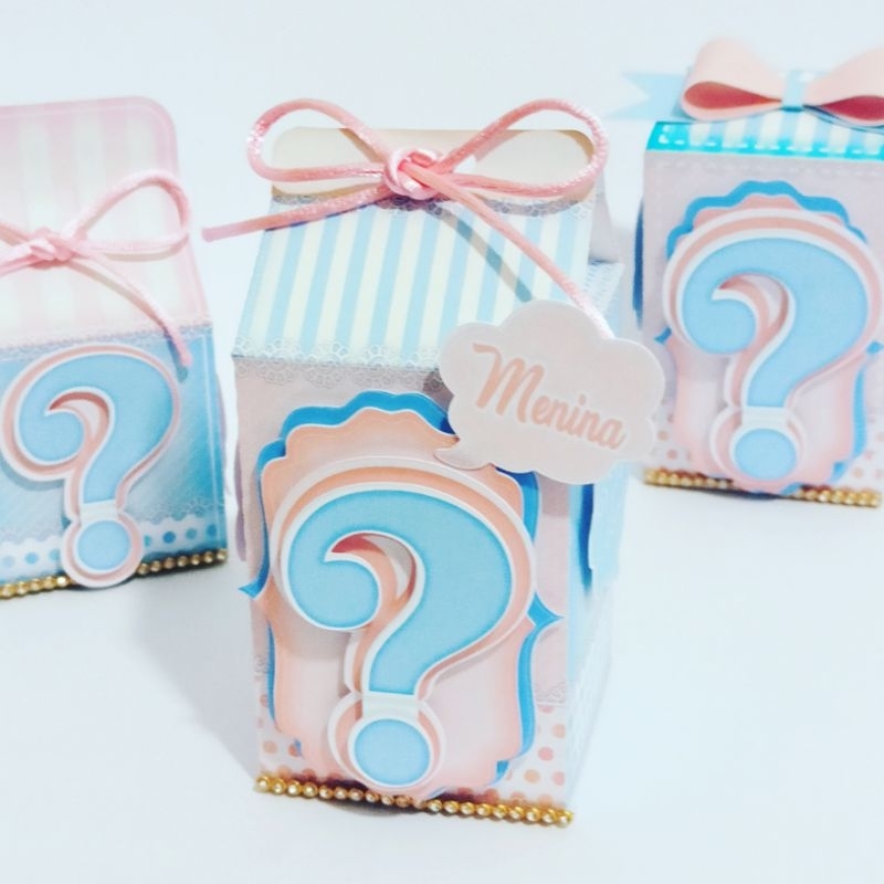 Kit festa: Caixinhas Personalizadas Chá Revelação - Lembrancinhas Personalizadas - Papelaria Personalizada