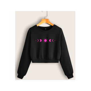 Blusa moletom cropped fases lua envio em 24h