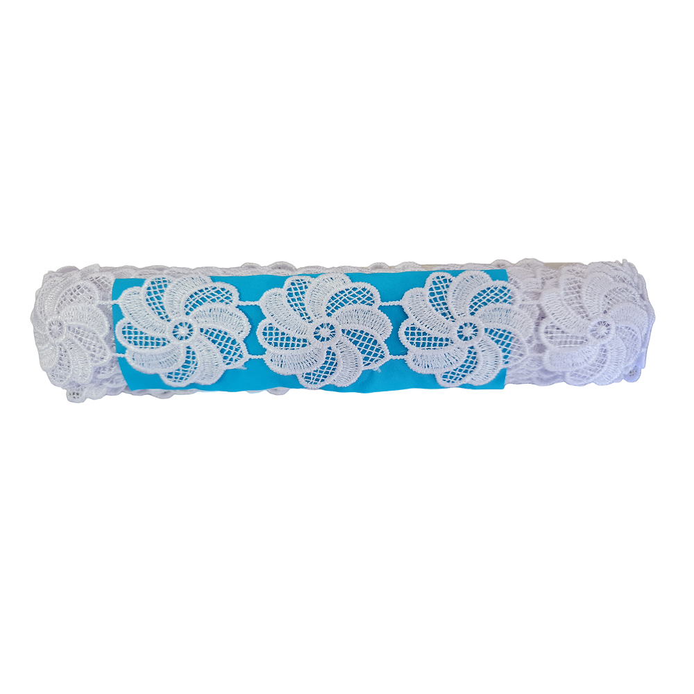 Renda Guipir Delicada Modelo Flor Branco Gripir Artesanato CHL440
