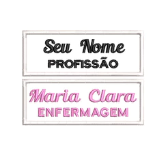 Patch Bordado - Nome + Profissão Para Uniformes e Jalecos