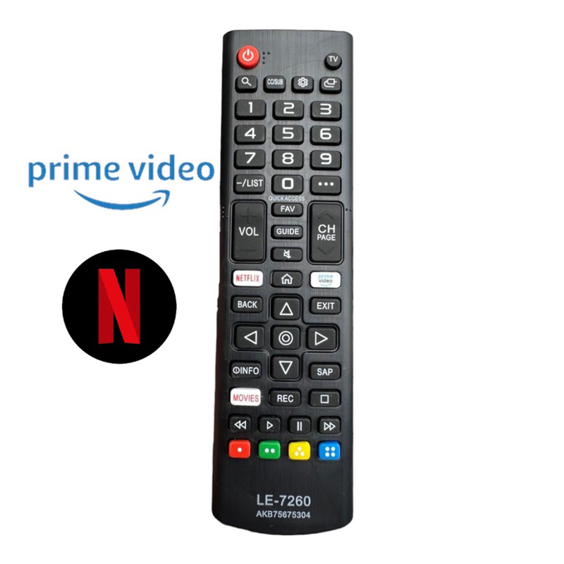 Controle Remoto Smart TV 4k FBG-9053/ LE-7260 Teclas Netflix Prime em Oferta na Shopee