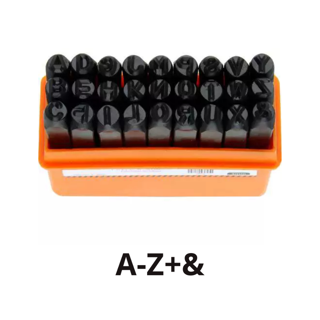 Kit Jogo Marcador Punção Marcação Alfabético 8mm 27 Peças