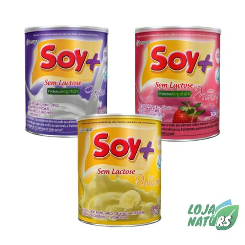 Suprasoy Soy+ Leite em Pó Sem Lactose Sem Glúten Lata 300g - Supra Soy em Oferta na Shopee