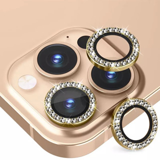 KIT PELÍCULA DE CÂMERA DIAMANTE BRILHANTE ANEL METAL STRASS IP 11 / 11 PRO / 11 PRO MAX / 12 / 12 MINI / 12 PRO / 12 PRO MAX / 13 / 13 MINI / 13 PRO / 13 PRO MAX - 2 / 3 PÇ