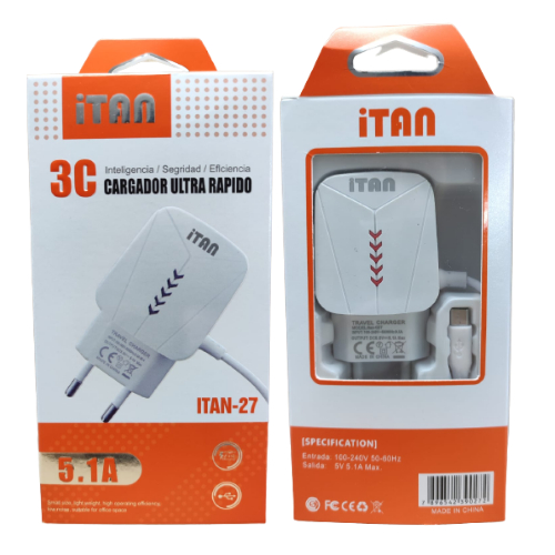 Carregador Celular Ultra rápido 5.1 Micro Usb V8 2 Entradas USB Android LED