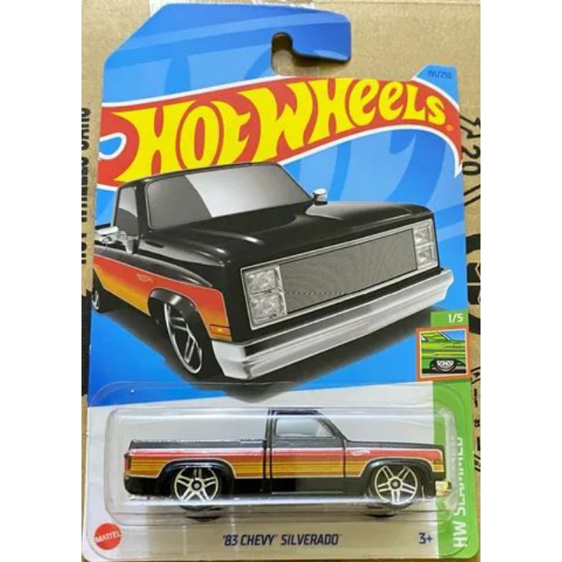 Miniatura Caminhonete Hot Wheels '83 Chevy Silverado - HW SLAMMED 1/5