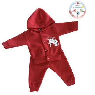 CONJUNTO SOFT CAPUZ BORDADO para Bebês! Várias cores! em Oferta na Shopee