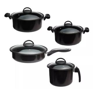 Jogo Panela 4 Pçs Indução Cooktop Convencional envio imediato em Oferta na Shopee
