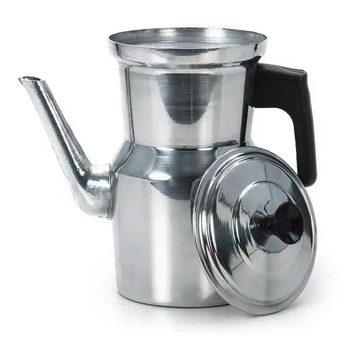 Cafeteira reforçada de alúminio 1,3 litros café chá em Oferta na Shopee
