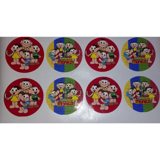 40 Adesivos Turma da Monica 4,5cm