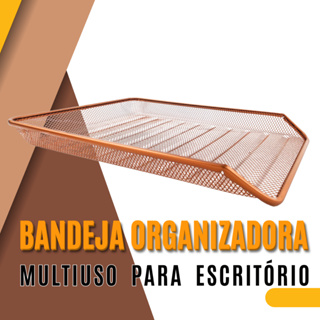 Bandeja Organizadora Multiuso De Mesa De Escritório Rose Gold em Oferta na Shopee
