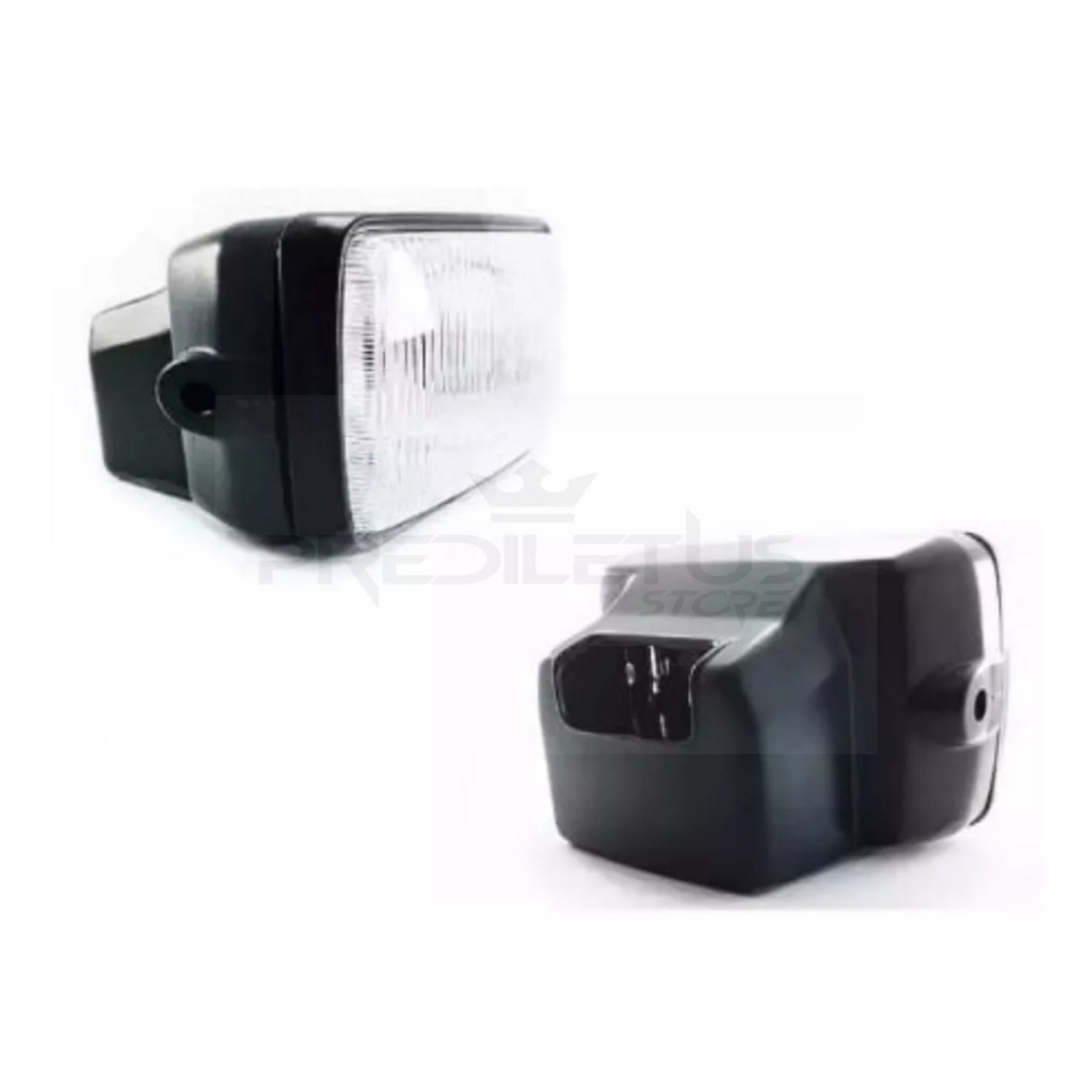 Farol quadrado Moto Cg Titan Today Ml Turuna 125 83 a 99 Aro Preto