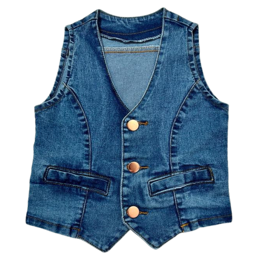 colete jeans infantil menina modinha mini diva blogueirinha em Oferta na Shopee