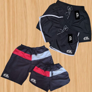Kit 4 Peças Casal Dry Fit Elastano Qualidade excepcional, Bordado da Marca Hosty , 2 Bermudas Masculina + 2 Short Feminino Moda Praia Modelo M01 + Modelo Preto