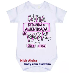body bebê menina cópia reduzida e autenticada do papai cód 9843