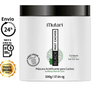 Máscara Acidificante para Cachos - Black Mult Cachos - 500g Mutari