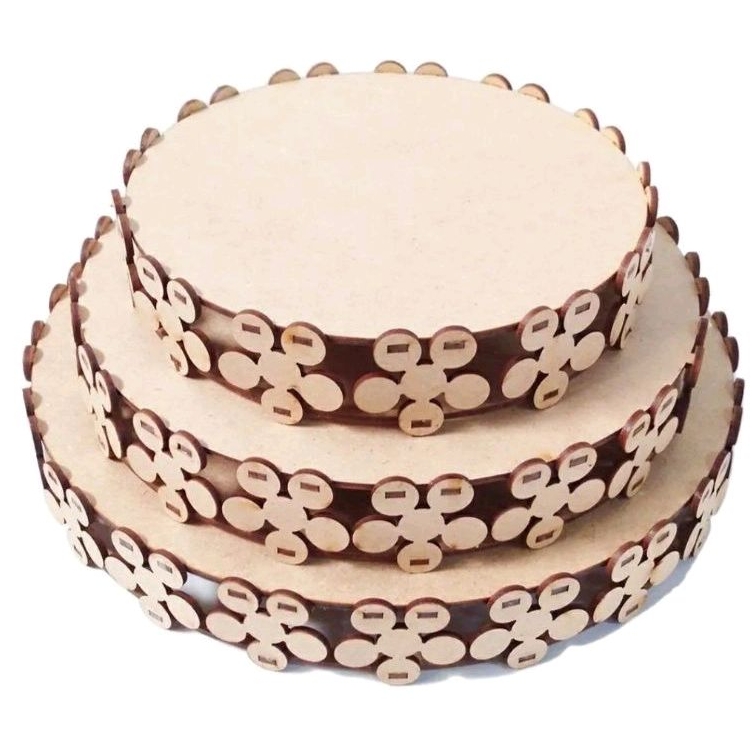 Trio Bandejas Pérola em MDF em Oferta na Shopee