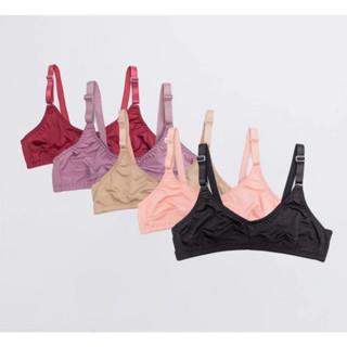 Kit 5 Sutiã Sem Bojo Plus Size De Sustentação Reforçado Alça Larga