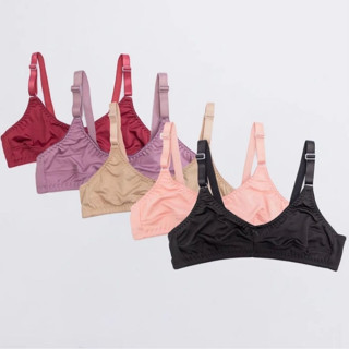 Kit 10 Sutiã Sem Bojo Plus Size De Sustentação Reforçado Alça Larga Microfibra