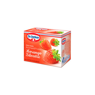 Chá Misto Morango Silvestre Aromas e Frutas Dr. Oetker 10 sachês com 10g - Healthys