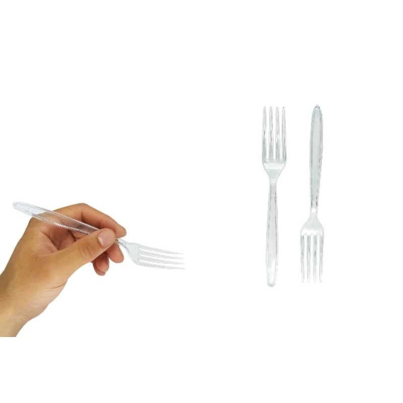 Garfo Refeição Master Cristal 50 Unidades Garfo Descartável Refeição Festas em Oferta na Shopee