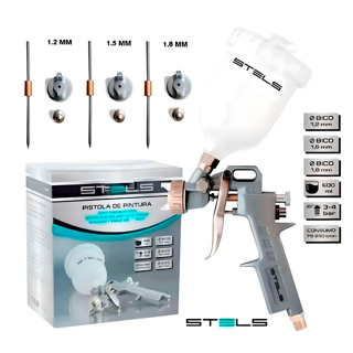 Pistola De Pintura de Gravidade Revolver Pintura 600ml Bico1.2 1.5 1.8mm Ótima Qualidade em Oferta na Shopee
