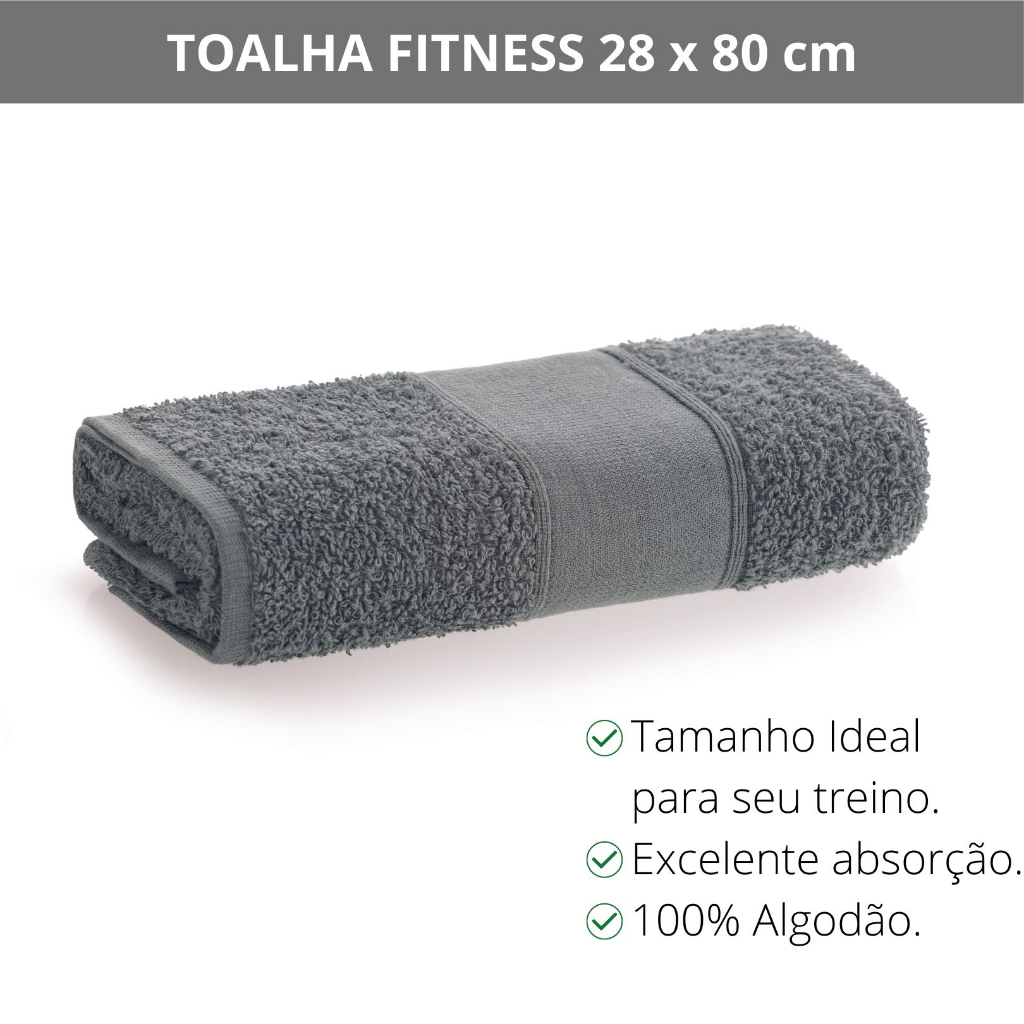 Toalha De Academia Fitness 28x80 cm