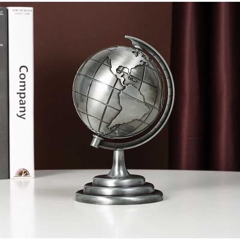 Enfeite Globo Terrestre Mapa Mundi Giratorio Mesa Decoração Escritório Casa 13cm