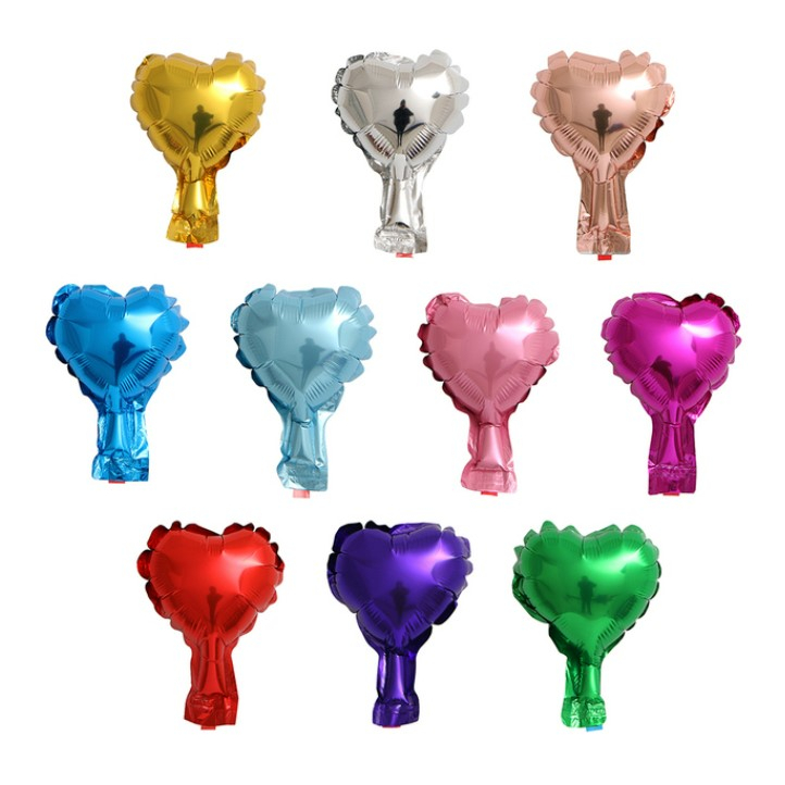 12 Balão Coração Metalizado Topo De Bolo 5 Polegadas 12cm em Oferta na Shopee
