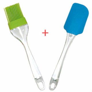 Conjunto 2 Peças Cozinha Confeitaria Espátula  Pincel Em Silicone Multiuso Funcional  21cm X 23 cm em Oferta na Shopee