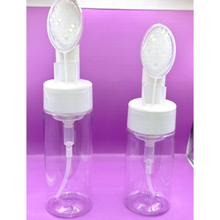 Frasco Pump Espumador Com Escova De Silicone Para Limpeza Facial Skin Care 100ml/ 150ml