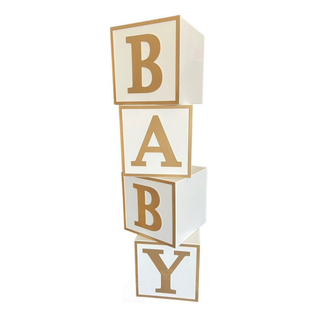 Cubo Baby Pintado / Decoração de Festa / Decoração Chá de Bebê e Revelação MDF 30CM em Oferta na Shopee