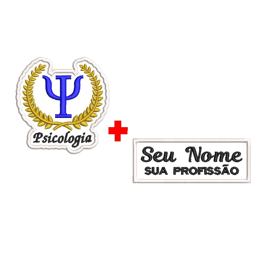 Patch Bordado - Psicologia + Seu nome em Oferta na Shopee