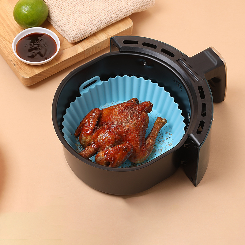 Forma de Fritadeira Air Fryer Silicone Reutilizável Flexível Lavável