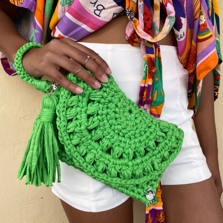 carteira de mão de crochê/carteira de mão de festa/clutch de crochê /bolsa de festa/fio de malha/