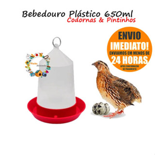 Bebedouro Para Codorna Pintinhos Aves Pequenas 650ml