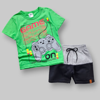 Conjunto Bermuda e Camiseta Infantil Menino Verão Roupa Masculina Casual Confortável 1 ao…